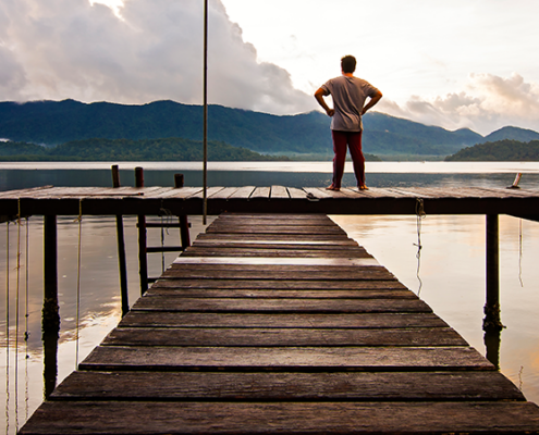 man on the dock